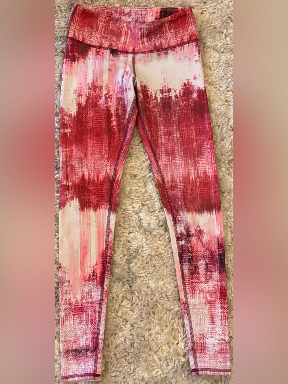 #46 ALO Yoga Pink Airbrush Dessert Sunset Leggings Size S